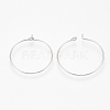 304 Stainless Steel Hoop Earring Findings STAS-T047-17-4