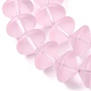Frosted & Baking Paint Transparent Glass Beads Strands GL-CBA2ED2-01-3