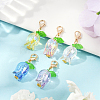 30Pcs Tulip Acrylic Locking Stitch Marker HJEW-SC0002-20-5