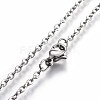 304 Stainless Steel Pendant Necklaces NJEW-O110-03-4