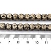 Electroplated Natural Lava Rock Beads Strands G-A256-C01-01E-4