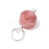 Natural Colorful Tourmaline Dice Charms PALLOY-JF04580-03-5