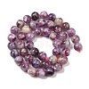 Natural Lepidolite/Purple Mica Stone Beads Strands G-G160-A01-01A-3