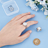 3Pcs 3 Styles 304 Stainless Steel Open Cuff Finger Ring Cabochon Settings STAS-UN0059-66P-4