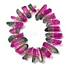 Electroplated Natural Quartz Crystal Beads Strands G-F800-D09-2