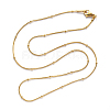 PVD Vacuum Plating 304 Stainless Steel Round Snake Chain Necklace NJEW-S420-009C-G-3