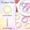 10Pcs Flocky Acrylic Beads OACR-YW0004-08-3