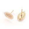 Brass Stud Earring Findings KK-O115-02G-1