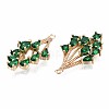 Brass Micro Pave Cubic Zirconia Pendants KK-R111-006-A01-4
