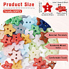 80Pcs 2-Hole Porcelain Buttons PORC-PJ0001-02B-4
