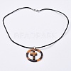 Natural & Synthetic Mixed Stone Pendant Necklaces NJEW-JN02487-M-2