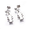 (Jewelry Parties Factory Sale)304 Stainless Steel Dangle Stud Earrings EJEW-O089-24P-1