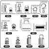 80Pcs 8 Styles Tibetan Style Alloy Cord End FIND-SC0020-98D-2