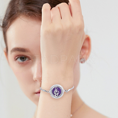 2Sets 2 Styles 316 Surgical Stainless Steel Rhinestone Diffuser Locket Slider Bracelets BJEW-FI0001-84A-1