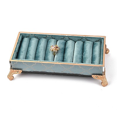 Flannelette & Wooden Rectangle Jewelry Displays Stand LS-ODIS-A010-13-1