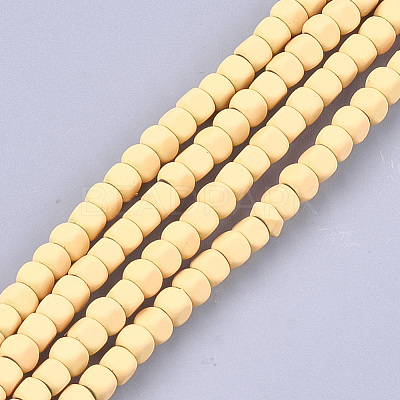 Spray Painted Non-magnetic Synthetic Hematite Beads Strands G-T116-14-07-1