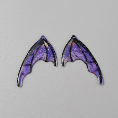 Translucent Resin Glitter Powder Pendants RESI-TAC0018-18I-1