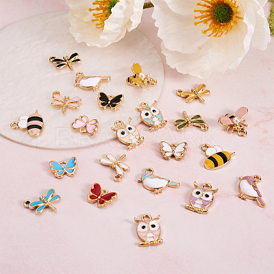 44Pcs 22 Style Alloy Enamel Charms ENAM-CW0001-09-1