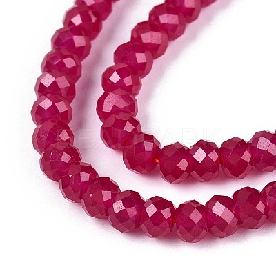 Lab Grown Red Corundum Beads Strands G-G106-A45-06-1