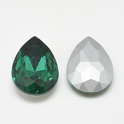 Pointed Back Glass Rhinestone Cabochons RGLA-T081-18x25mm-15-1