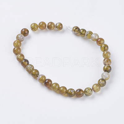 Natural Dragon Veins Agate Beads Strands X-G-G515-6mm-02B-1