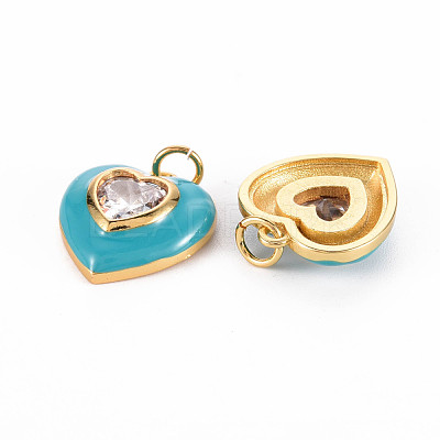 Brass Enamel Pendants KK-T013-15I-NF-1