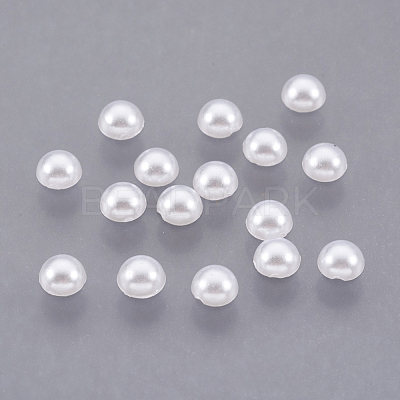 10000pcs ABS Plastic Imitation Pearl Cabochons SACR-S738-4mm-Z9-1