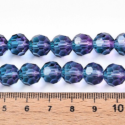Baking Paint Transparent Glass Beads X1-DGLA-A035-T10mm-A07-1