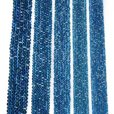 Electroplate Glass Beads Strands X-EGLA-A044-T4mm-L27-1