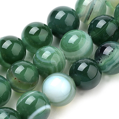 Natural Striped Agate/Banded Agate Beads Strands X-G-S259-04E-6mm-1