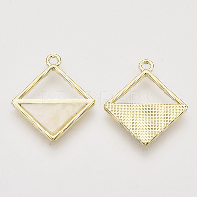 Pearlized Style Resin Pendants X-PALLOY-N150-05-1