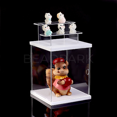 3-Tier Transparent Acrylic Minifigures Display Case ODIS-WH0043-68B-1