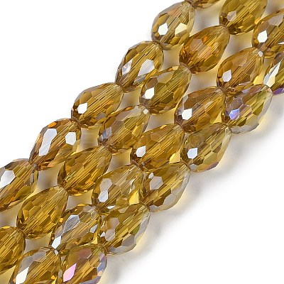 Transparent Electroplate Glass Beads Strands EGLA-N013-T4mm-B08-1