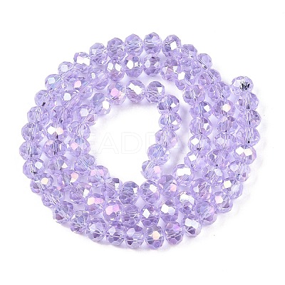 Electroplate Glass Beads Strands EGLA-A044-T6mm-B17-1