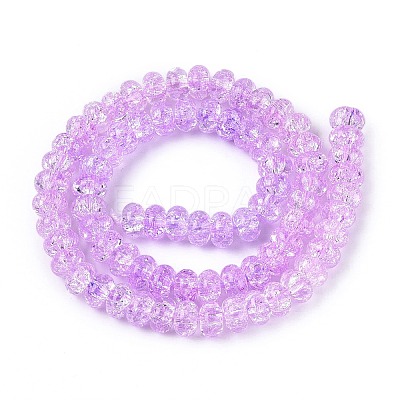 Crackle Transparent Glass Beads Strands GLAA-N069-02A-07-1