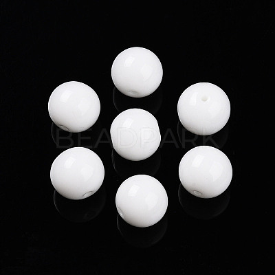 Opaque Solid Color Glass Beads X1-GLAA-N007-10mm-A06-1