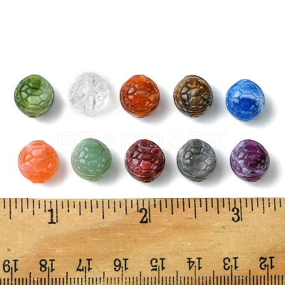 10 Colors 80Pcs Two-tone Opaque Acrylic Beads FIND-FS0002-68-1
