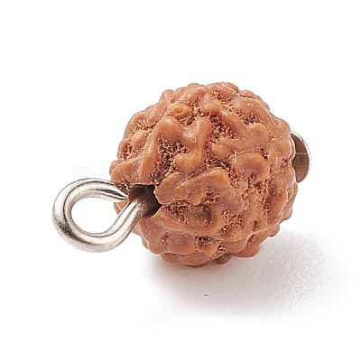 Undyed Natural Rudraksha Charms PALLOY-JF01583-1