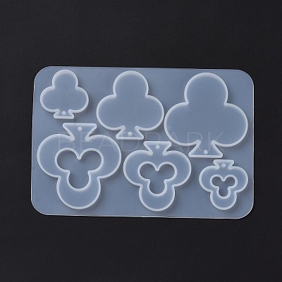 DIY Playing Card Theme Pendants Silicone Molds DIY-C076-01D-1