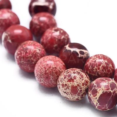 Natural Imperial Jasper Beads Strands G-A175B-8mm-08-1