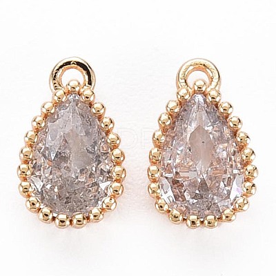 Brass Inlaid Cubic Zirconia Charms KK-S356-771E-1