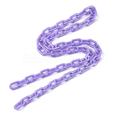 Acrylic Opaque Cable Chains PACR-N009-002E-1