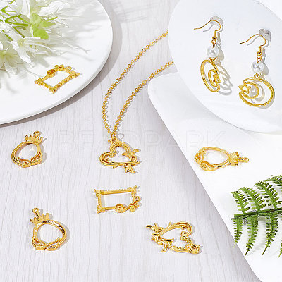 20pcs 4 styles Alloy Enamel Settings FIND-SC0004-83-1