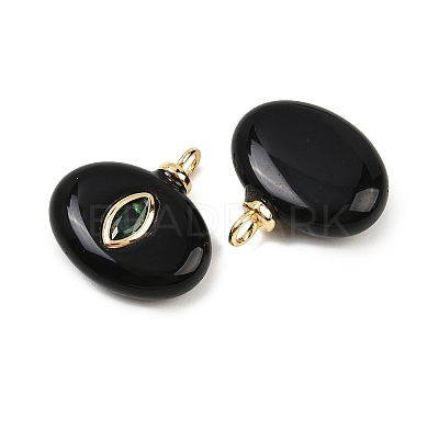 Natural Black Onyx(Dyed & Heated) Pendants X-KK-B157-42H-10-1