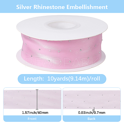 Rayon Rhinestones Ribbon OCOR-WH20050-012C-02-1