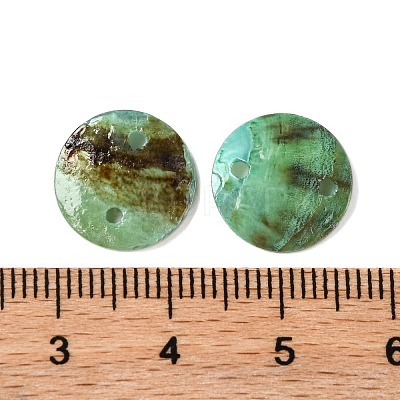 Spray Painted Natural Akoya Shell Connector Charms BSHE-S304-17F-1