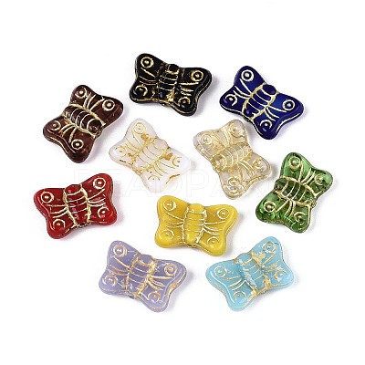 Butterfly Glass Beads GLAA-T025-58M-1