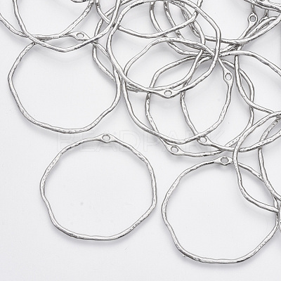 Alloy Open Back Bezel Pendants PALLOY-S121-82B-P-1