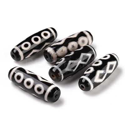 Tibetan Style dZi Beads TDZI-E004-22-1