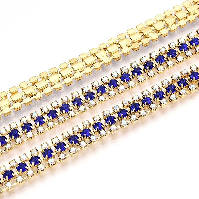 Iron Rhinestone Cup Chains CH-T006-04G-07-1